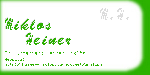 miklos heiner business card